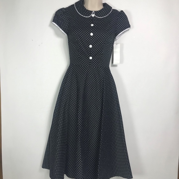 Stop Staring Black and White Polka Dot Dress - Picture 3 of 6